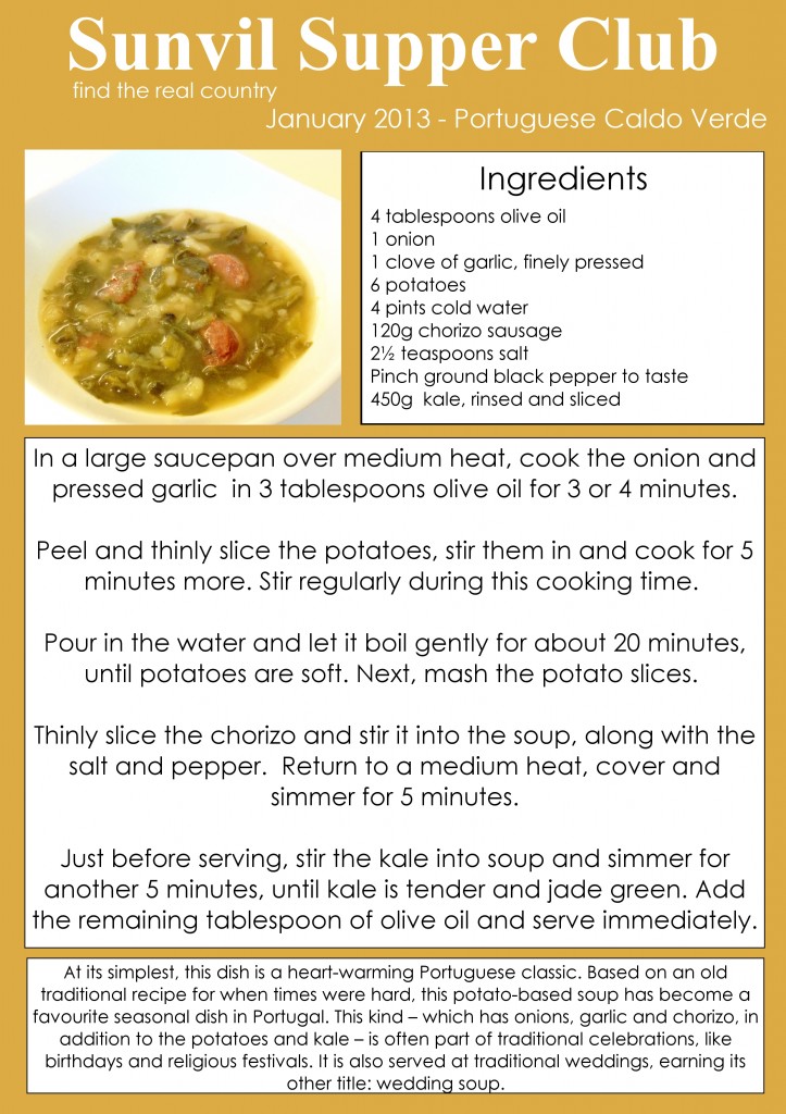 Portuguese Caldo Verde Recipe Card | Sunvil Supper Club