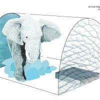 Elephant in the room Art Suite, ICEHOTEL